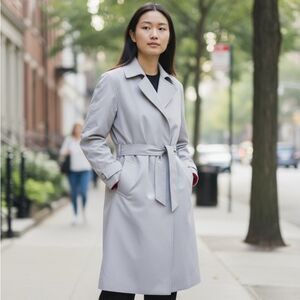 Towne Collection by London Fog Beige Trench Coat Midi Length Womens Size XL